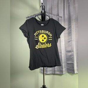Majestic Black and Yellow Graphic Relaxed Tee